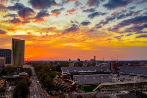 Georgia Tech Sunset   Atlanta GA Aerial View 0246